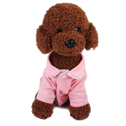 Dog Clothes Pet Pajamas Dog simulation Silk Pajamas, Size:M(Pink)-garmade.com