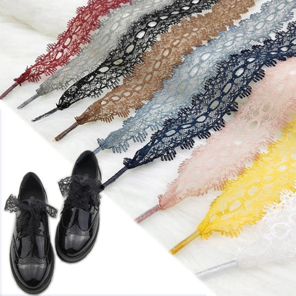 Openwork Lace Laces Off White Shoes Sneaker Casuals Leather Shoelaces, Length:80cm(White)-garmade.com