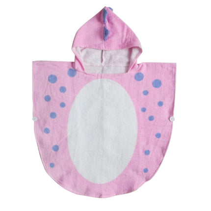 Childrens Cape Bathrobe Cartoon Animal Shape Bath Towel, Size:115x60 CM(Pink)-garmade.com