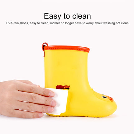 Rubber Children Cartoon Rainshoes Candy Color Rain Boots, Size: Inner Length 15.5cm(Yellow Duck)-garmade.com