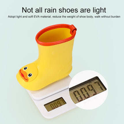 Rubber Children Cartoon Rainshoes Candy Color Rain Boots, Size: Inner Length 15.5cm(Pink Mouthed Hippo)-garmade.com