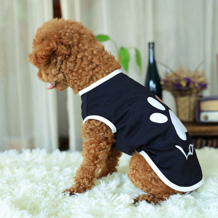 Pet Clothes Dog Love Pattern Vest Dog Clothes, Size:XXL(Black)-garmade.com