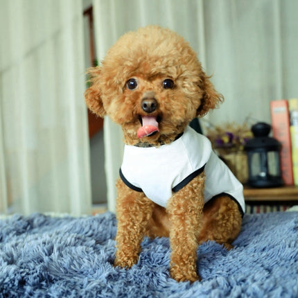 Pet Clothes Dog Love Pattern Vest Dog Clothes, Size:XXL(White)-garmade.com