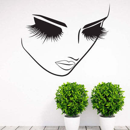 2 PCS Makeup Wall Salon Wall Beauty Studio Wall Art Decoration Sticker Wall Sticker, Size:40×34cm-garmade.com