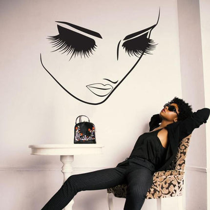 2 PCS Makeup Wall Salon Wall Beauty Studio Wall Art Decoration Sticker Wall Sticker, Size:40×34cm-garmade.com