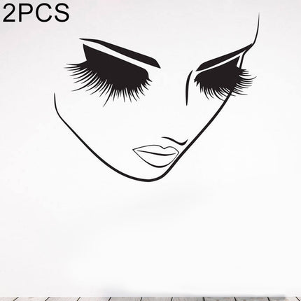 2 PCS Makeup Wall Salon Wall Beauty Studio Wall Art Decoration Sticker Wall Sticker, Size:46×40cm-garmade.com