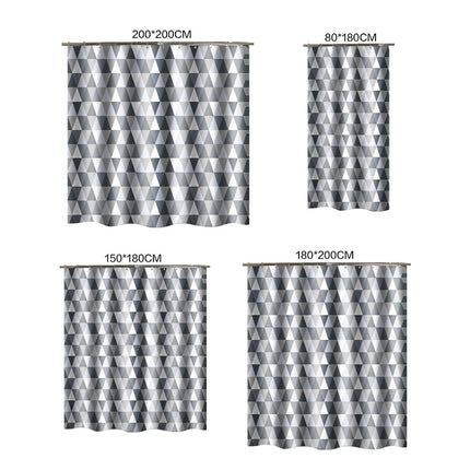 Curtains for Bathroom Waterproof Polyester Fabric Moldproof Bath Curtain, Size:100x200cm-garmade.com