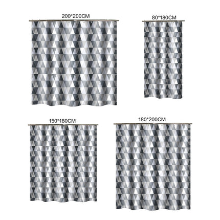 Curtains for Bathroom Waterproof Polyester Fabric Moldproof Bath Curtain, Size:200x180cm-garmade.com