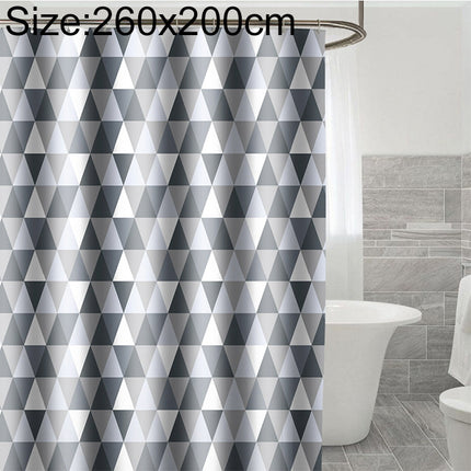 Curtains for Bathroom Waterproof Polyester Fabric Moldproof Bath Curtain, Size:260x200cm-garmade.com