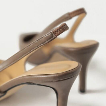 Woman Casual Party Shoes High Heels, Size:34(Dark Khaki 10CM)-garmade.com