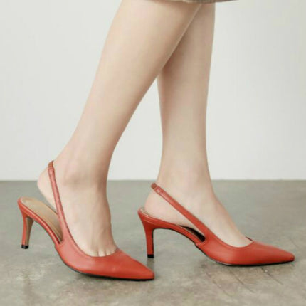 Woman Casual Party Shoes High Heels, Size:34(Red 6CM)-garmade.com