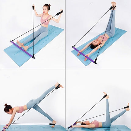 Pilates Stick Yoga Fitness Equipment Sports Stretching Band(Pink)-garmade.com