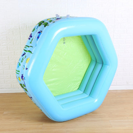 Children Inflatable Swimming Pool Baby Paddling Pool Family Hexagonal Bath, Size:133 x 133 x 50cm-garmade.com