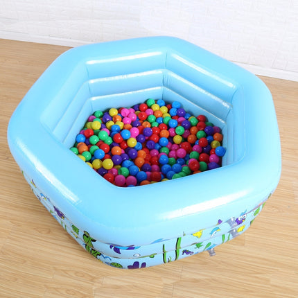 Children Inflatable Swimming Pool Baby Paddling Pool Family Hexagonal Bath, Size:133 x 133 x 50cm-garmade.com