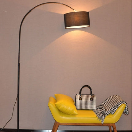 Living Room Bedroom Study Simple Remote Control Floor Lamp(H Black +5W LED Warm Light)-garmade.com