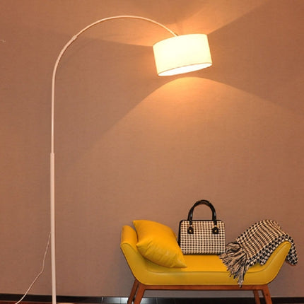 Living Room Bedroom Study Simple Remote Control Floor Lamp(B White +5W LED Warm Light)-garmade.com