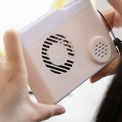 Portable Mini Usb Charging Camera Fan Hanging Neck Small Fan(Gray)-garmade.com