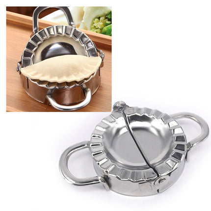 Stainless Steel Dumpling Maker Dough Cutter Dumpling Mould Kitchen Accessories Pastry Tools, Specification:Large 9.7cm with White Box-garmade.com