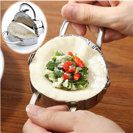 Stainless Steel Dumpling Maker Dough Cutter Dumpling Mould Kitchen Accessories Pastry Tools, Specification:Small 7.7cm with White Box-garmade.com