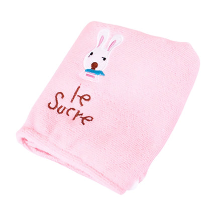 3 PCS Cute Cartoon Rabbit Thick Microfiber Absorbent Dry Hair Cap(Pink)-garmade.com