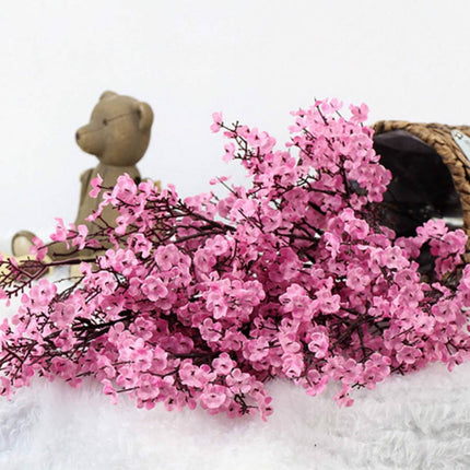 5 PCS Simulation Starry Single Flower Home Decoration Bride Holding Flowers(Pink)-garmade.com