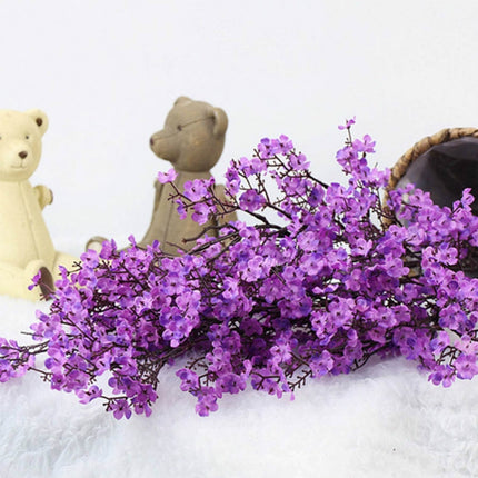 5 PCS Simulation Starry Single Flower Home Decoration Bride Holding Flowers(Purple)-garmade.com
