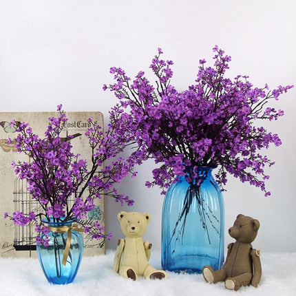 5 PCS Simulation Starry Single Flower Home Decoration Bride Holding Flowers(Purple)-garmade.com