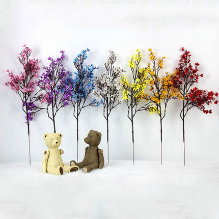 5 PCS Simulation Starry Single Flower Home Decoration Bride Holding Flowers(Purple)-garmade.com