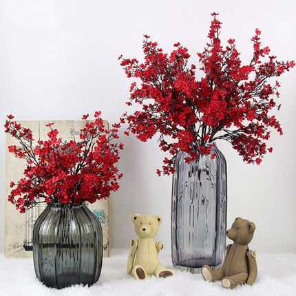 5 PCS Simulation Starry Single Flower Home Decoration Bride Holding Flowers(Red)-garmade.com