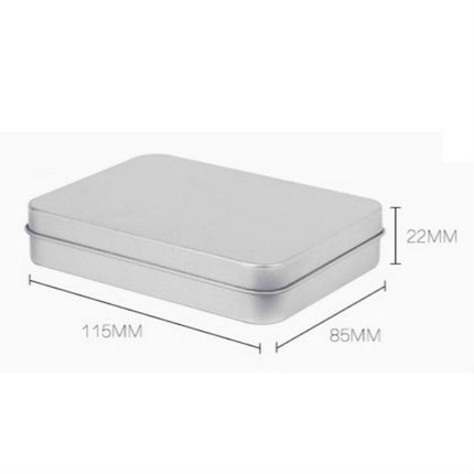 11.5x8.5x2.2cm Rectangular Metal Storage Box Tinplate Business Card Storage Box(Flat Cover)-garmade.com
