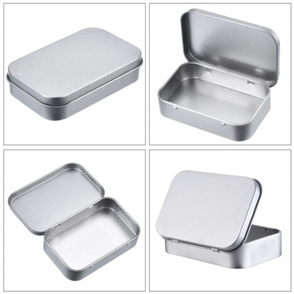 11.5x8.5x2.2cm Rectangular Metal Storage Box Tinplate Business Card Storage Box(Flat Cover)-garmade.com