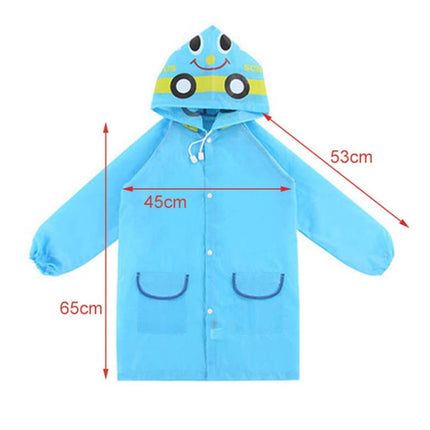 Outdoor Cute Waterproof Kids Rain Coat Kids Animal Style(Blue)-garmade.com