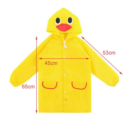 Outdoor Cute Waterproof Kids Rain Coat Kids Animal Style(Yellow)-garmade.com