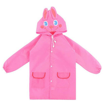 Outdoor Cute Waterproof Kids Rain Coat Kids Animal Style(Pink)-garmade.com