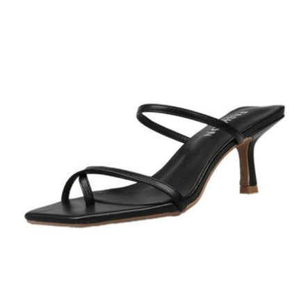Pin-toe Stiletto Fashion Women High Heel Sandals(Black)-garmade.com