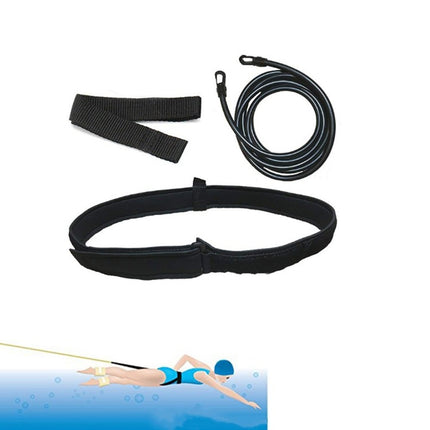 Swimming Resistance Strength Training Equipment Elastic Rope Swimming Equipment, Size:10 x 6 x 2m(Black)-garmade.com