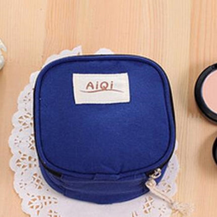 AIQI Multi-functional Wet Reusable Bag Menstrual Pad Sanitary Pads Makeup Bags Makeup Tool Organizer Bag(Navy Blue)-garmade.com