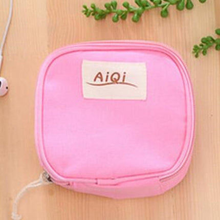 AIQI Multi-functional Wet Reusable Bag Menstrual Pad Sanitary Pads Makeup Bags Makeup Tool Organizer Bag(Rose Red)-garmade.com