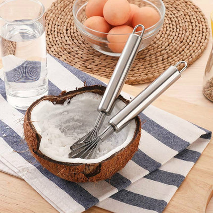 Stainless Steel Copra Planer All Steel Handle Coconut Planing Fish Scale Planer Seeder(Silver)-garmade.com