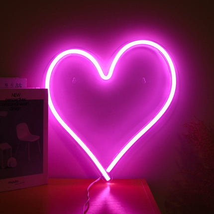 LED Acrylic Transparent Back Panel Neon Light Holiday Decoration Lamp(Love)-garmade.com