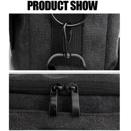 Universal DSLR Camera Shoulder Bag Canvas Photo Handbag, External size: 19 x 17 x 10mm(Black)-garmade.com