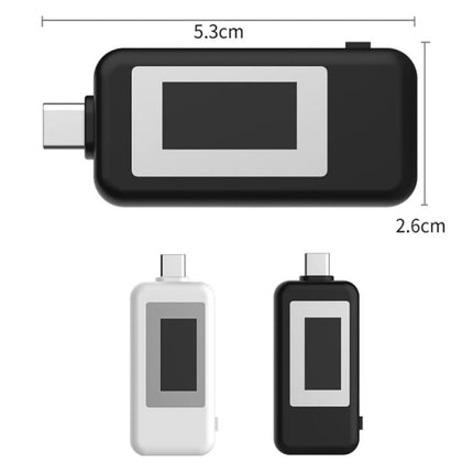 KEWEISI Multi-function Type-C / USB-C Tester Charger Detector Digital Voltmeter Ammeter Voltage Meters(Black)-garmade.com
