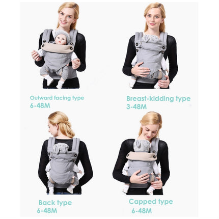 Four Seasons Multifunctional Baby Carrier(Breathable Space Gray)-garmade.com