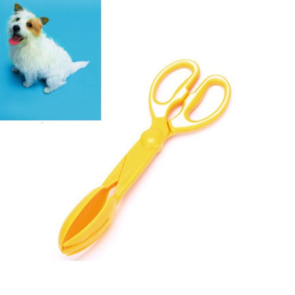 3 PCS Dog Pick Up Toilet Pet Shoveling Device Cat Dog Excrement Picking Feces Clip(Yellow)-garmade.com