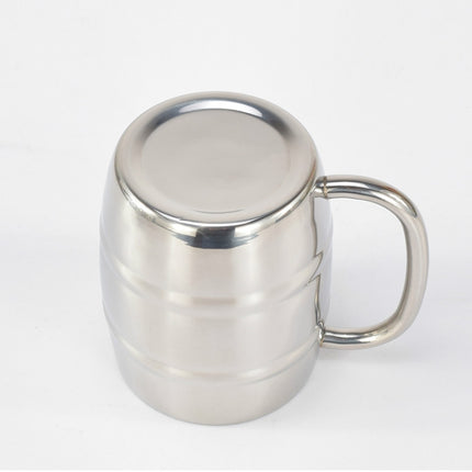 Stainless Steel Beer Cup Mugs Outdoor Camping Western Tea Coffee Cup Insulated Portable Water Cup Drinkware with Handle-garmade.com