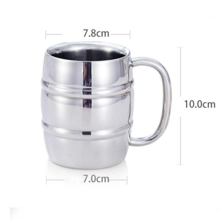 Stainless Steel Beer Cup Mugs Outdoor Camping Western Tea Coffee Cup Insulated Portable Water Cup Drinkware with Handle-garmade.com