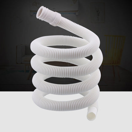 2 PCS 18mm Diameter Plastic Drain Pipe Water Outlet Extension Hose with Clamp for Semi-automatic Washing Machine / Air Conditioner, Size:3m Length-garmade.com