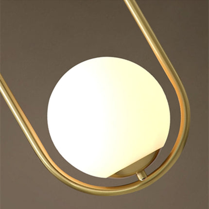 Restaurant Chandelier Single Head Creative Personality Simple Modern Copper Lamp with 5W Neutral Light, Shape Style:Oval B1-garmade.com