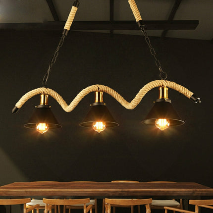 3 Heads Vintage Industrial Style Restaurant Bar Chandelier, Power source: Warm Light LED5W-garmade.com