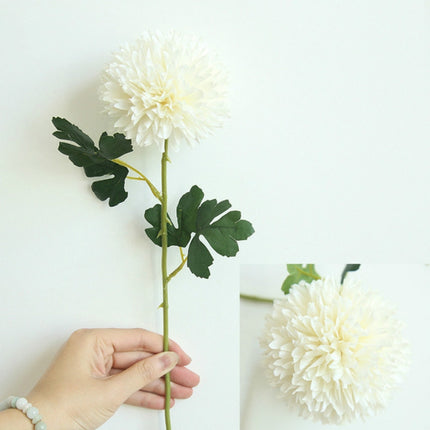 Dandelion Flower Ball Simulation Flower Home Decoration Wedding Bouquet(Milky White)-garmade.com